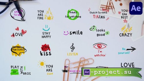 Videohive - Sketch Scribble Titles | After Effects - 43590160 - Project for After Effects
