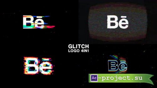 Videohive - Glitch Logo_4in1 - 39176994 - Project for After Effects