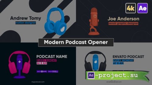 Videohive - Modern Podcast Opener - 43443267 - Project for After Effects