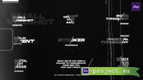 Videohive - Stroke Titles  AE - 43649150 - Project for After Effects