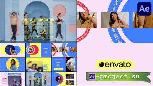 Videohive - Colorful Endscreens for After Effects - 43650863 - Project for After Effects