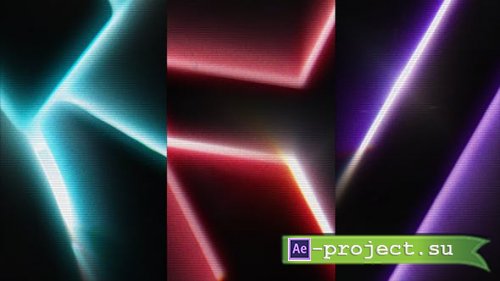 Videohive - Grunge Neon Lines Logo - 43637379 - Project for After Effects