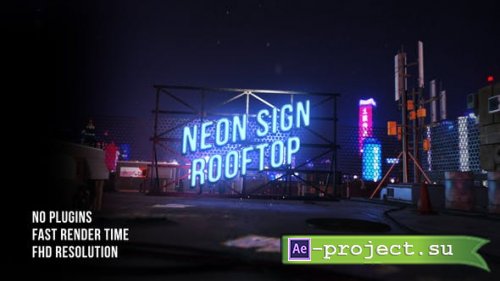 Videohive - Neon Rooftop Logo Reveal - 43713623 - Project for After Effects
