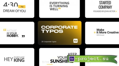 Videohive - Corporate Typo 01 for After Effects - 43802961 - Project for After Effects