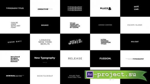 Videohive - Typography Titles | AE - 43068961 - Project for After Effects