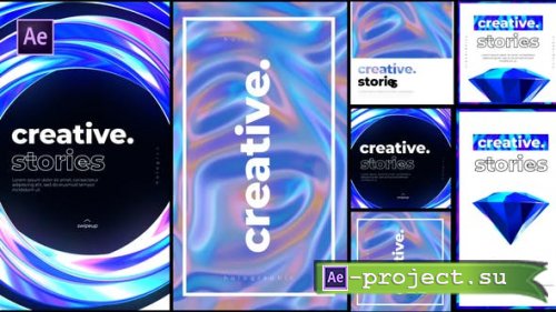 Videohive - Holographic Posts and Stories - 43820139 - Project for After Effects