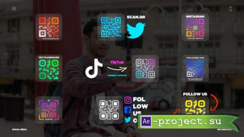 Videohive - Social Media QR Code - 43834532 - Project for After Effects