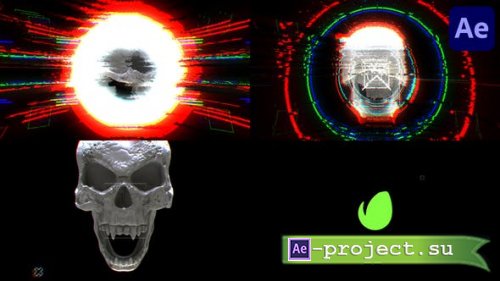 Videohive - Glitch Skull Logo for After Effects - 43895874 - Project for After Effects