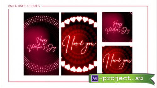 Videohive - Happy Valentines Day Greeting Card + Stories - 42367077 - Project for After Effects