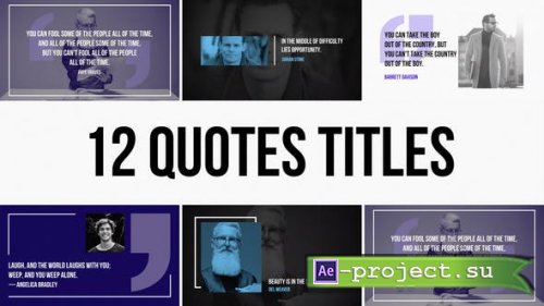 Videohive - Quotes Titles Pack - 43366332 - Project for After Effects