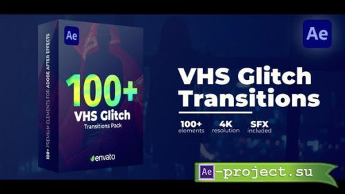 Videohive - VHS Glitch Transitions - 43934786 - Project for After Effects