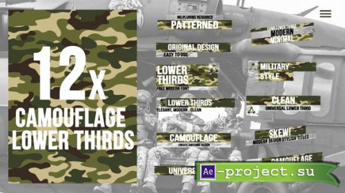 Videohive - Camouflage Lower Thirds | AE - 43903158 - Project for After Effects