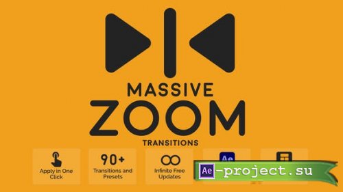Videohive - Massive Zoom Transitions - 44068176 - Project & Script for After Effects