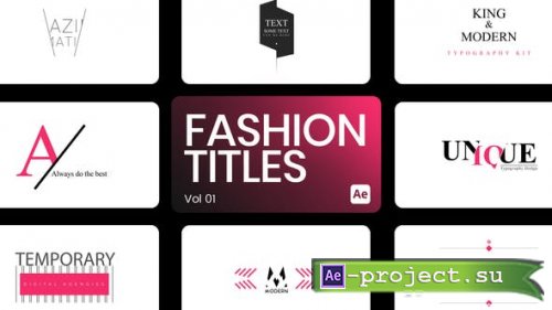 Videohive - Fashion Titles 01 for After Effects - 44036836 - Project for After Effects