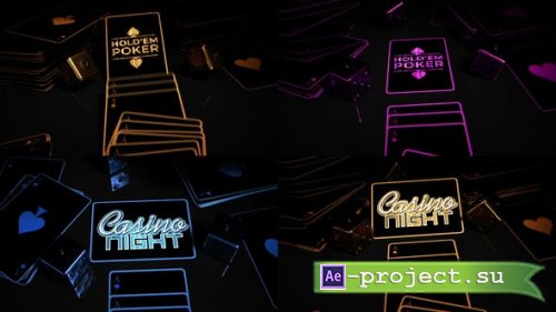 Videohive - Playing Cards Casino Logo Reveals - 43967885 - Project for After Effects