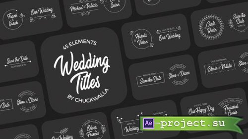 Videohive - Wedding Titles - 43973750 - Project for After Effects