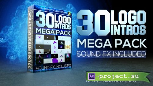 Videohive - 30 in 1 logo Reveal Mega pack minimal logo opener Ident with free Audio logo intro collection - 43979641