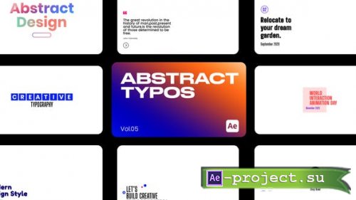Videohive - Abstract Typos 05 for After Effects - 44116350 - Project for After Effects