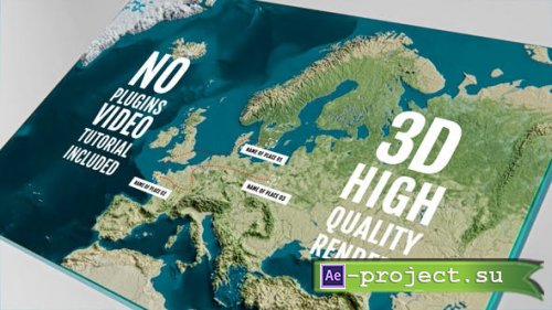 Videohive - 3D Physical Map - Europe - 44145751 - Project for After Effects
