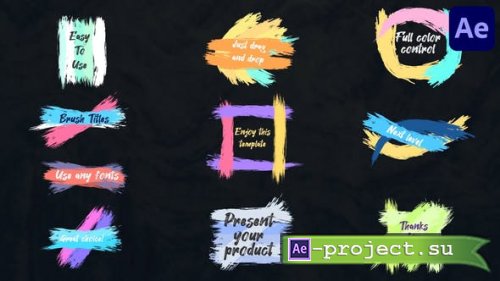 Videohive - Colorful Brush Strokes Titles for After Effects - 44086126 - Project for After Effects