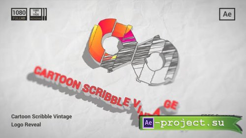 Videohive - Cartoon Scribble Vintage Logo Reveal  - 43999031 - Project for After Effects