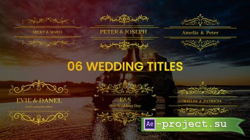 Videohive - Golden Fonts Wedding Titles - 44200705 - Project for After Effects