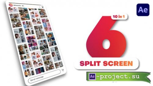 Videohive - Vertical Multiscreen - 6 Split Screen - 44222418 - Project for After Effects