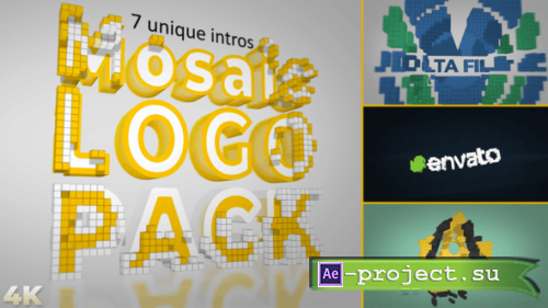 Videohive - Pixel Mosaic Logo Intro Pack - 23869227 - Project for After Effects