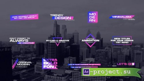 Videohive - Modern Titles Pack | After Effects - 44359733 - Project for After Effects