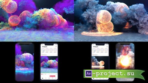 Videohive - Color Smoke & Fire Asteroid Impact Logo - 43414839 - Project for After Effects