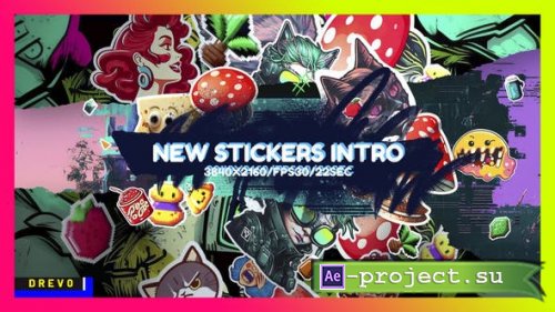 Videohive - New Stickers Intro - 44286076 - Project for After Effects