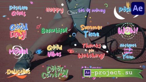 Videohive - Abstract Cartoon Colorful Titles for After Effects - 44392324 - Project for After Effects