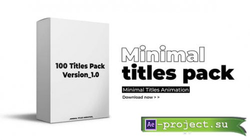Videohive - Minimal Titles Pack | After Effects - 44420932 - Project for After Effects