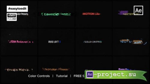 Videohive - Glitch Text Animation Presets - 44398870 - Project for After Effects
