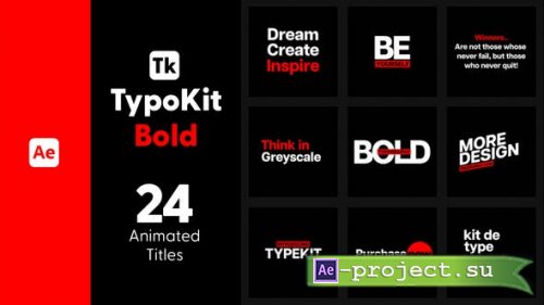 Videohive - Typo Kit Bold Titles for After Effects - 44479887 - Project for After Effects