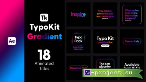 Videohive - Typo Kit Gradient Titles for After Effects - 44480076 - Project for After Effects