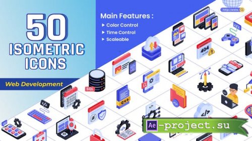 Videohive - Isometric Icons - Web Development - 44451028 - Project for After Effects