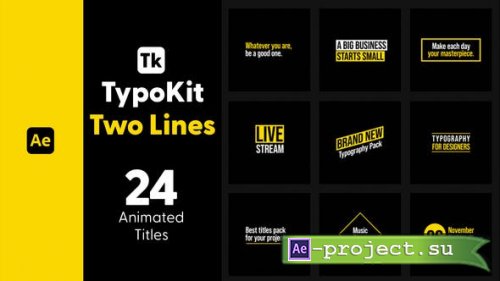 Videohive - Typo Kit Two Lines Titles for After Effects - 44488522 - Project for After Effects