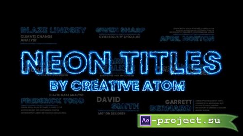 Videohive - Neon Lower Thirds | AE - 44439713 - Project for After Effects