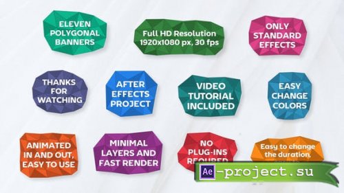 Videohive - 11 Polygonal Banners - 44466699 - Project for After Effects