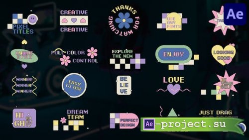 Videohive - Pixel Colorful Creative Titles for After Effects - 44475753 - Project for After Effects
