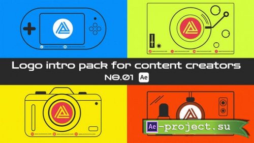 Videohive - Logo intro pack for content creators - 44334748 - Project for After Effects