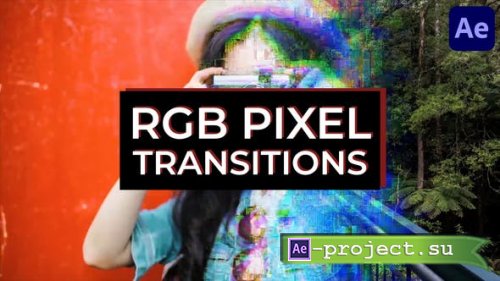 Videohive - RGB Pixel Transitions for After Effects - 44452835 - Project for After Effects