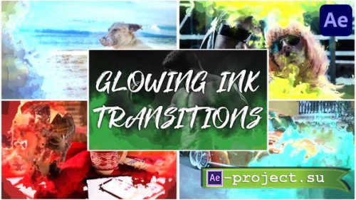 Videohive - Glowing Ink Transitions for After Effects - 44503032 - Project for After Effects