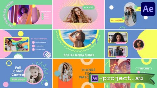 Videohive - Youtube Social Media Slides for After Effects - 44545522 - Project for After Effects