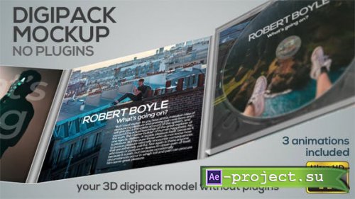 Videohive - Digipack Mockup - No Plugins - 20367789 - Project for After Effects