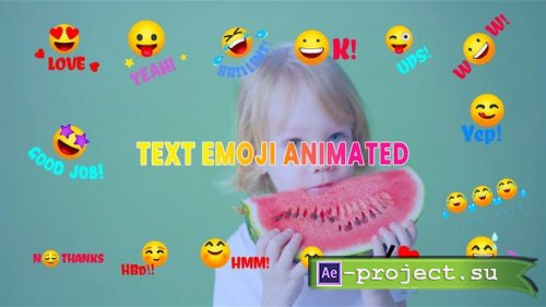 Videohive - Text Emoji Animated Illustration Element Pack - 44579577 - Project for After Effects