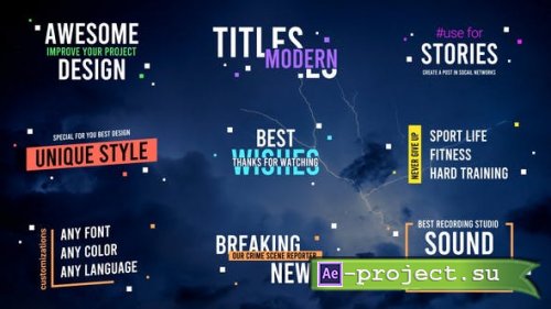 Videohive - Modern Titles for After Effects - 36587012 - Project for After Effects