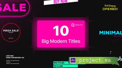 Videohive - Big Modern Titles Vol. 01 - 44614765 - Project for After Effects