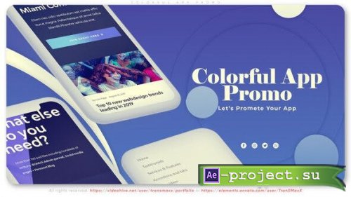 Videohive - Colorful App Promo - 44599388 - Project for After Effects